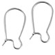 DQ metal kidney earwire 15mm Antique silver